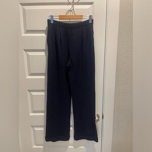 ST JOHN collection Santana knit front pleat cuffed hem pant US 4